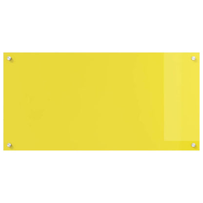 Küchenrückwand 2 pcs Gelb 100 x 50 cm Gehärtetes Glas