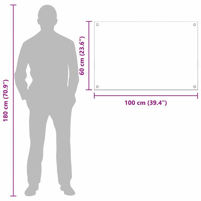 Küchenrückwand 2 pcs Gelb 100 x 60 cm Gehärtetes Glas