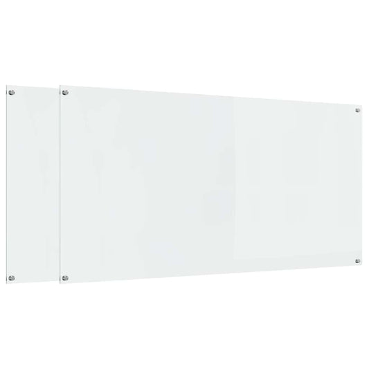 Küchenrückwand 2 pcs Transparent 120 x 60 cm Gehärtetes Glas