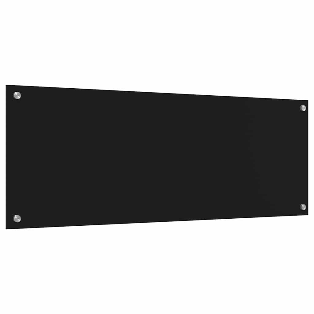 Küchenrückwand 2 pcs Schwarz 110 x 40 cm Gehärtetes Glas