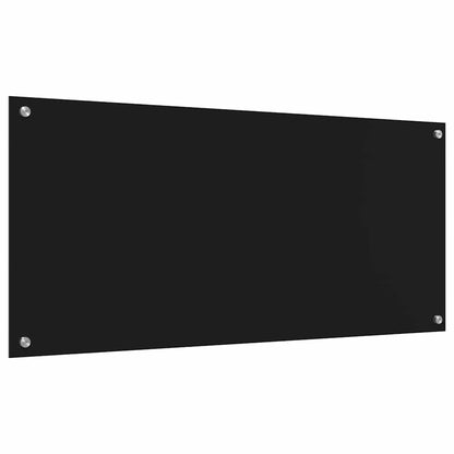 Küchenrückwand 2 pcs Schwarz 110 x 50 cm Gehärtetes Glas