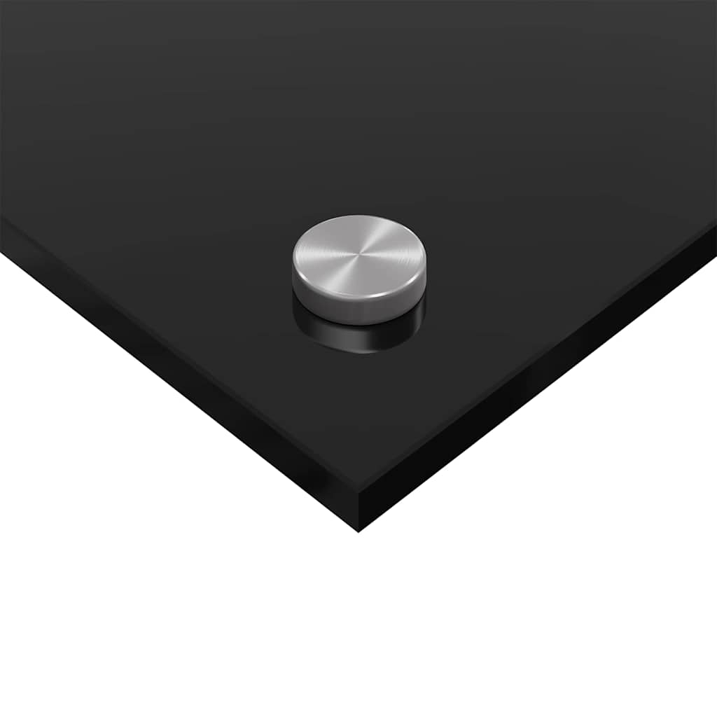 Küchenrückwand 2 pcs Schwarz 110 x 60 cm Gehärtetes Glas
