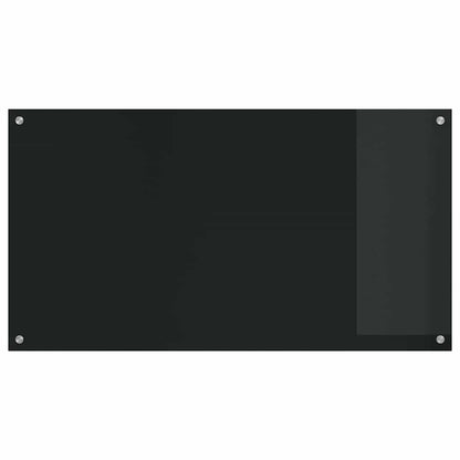 Küchenrückwand 2 pcs Schwarz 110 x 60 cm Gehärtetes Glas