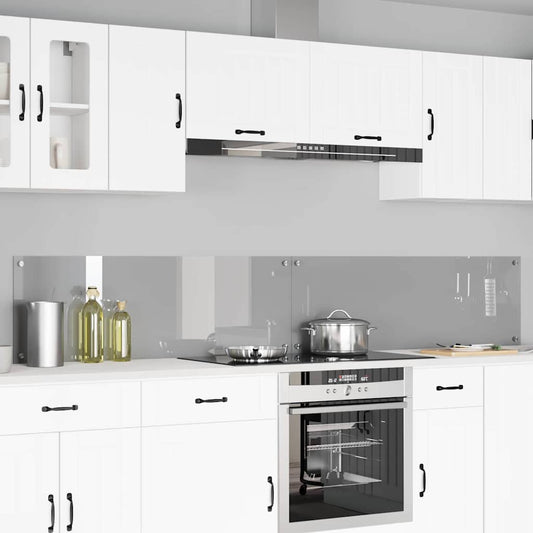 Küchenrückwand 2 pcs Hellgrau 120 x 40 cm Gehärtetes Glas