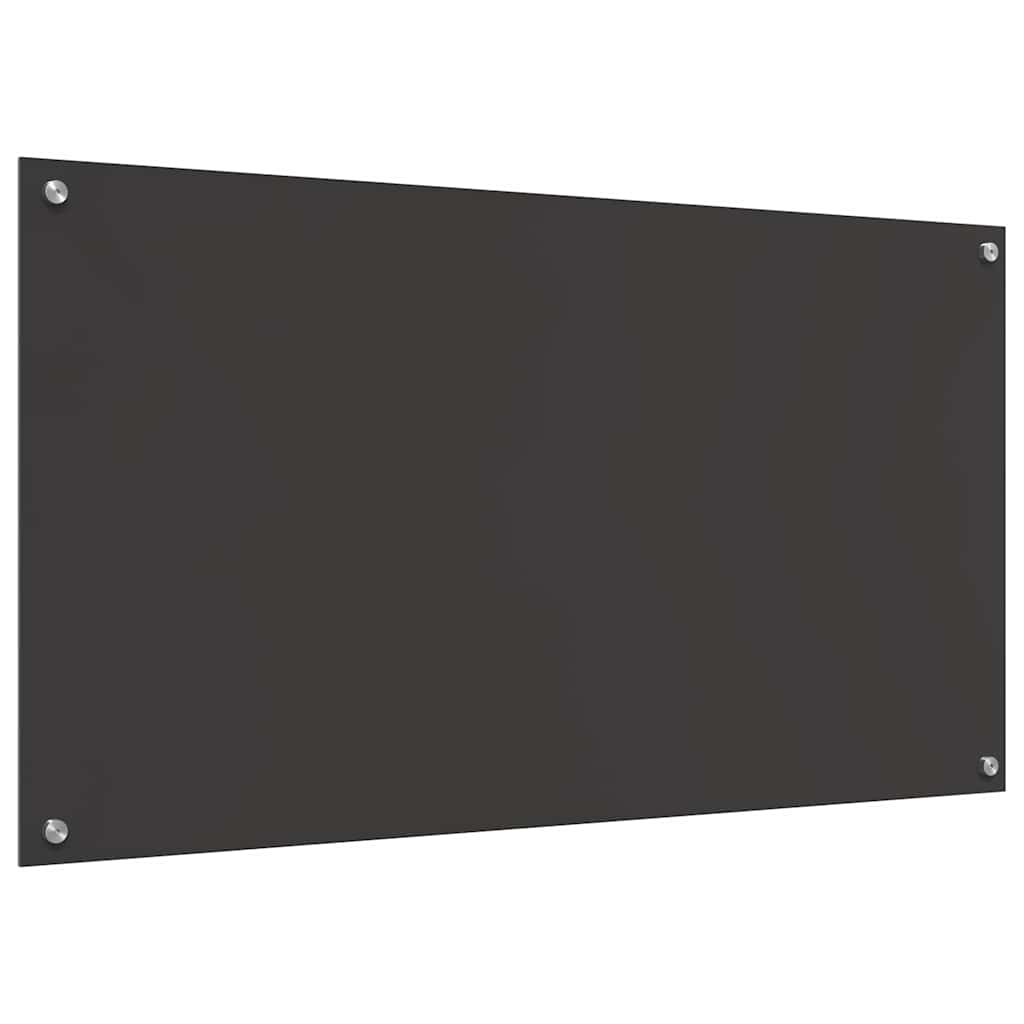 Küchenrückwand 2 pcs Dunkelgrau 110 x 60 cm Gehärtetes Glas