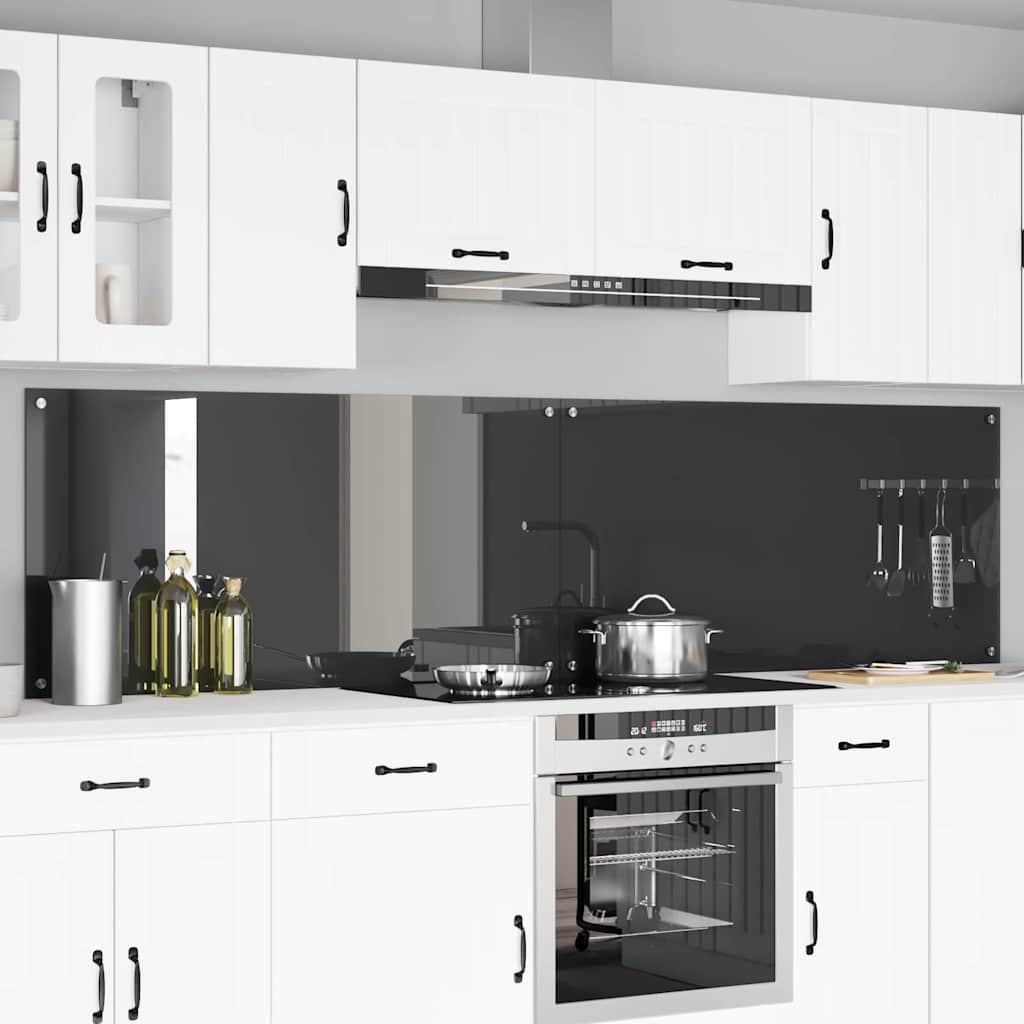 Küchenrückwand 2 pcs Dunkelgrau 120 x 60 cm Gehärtetes Glas