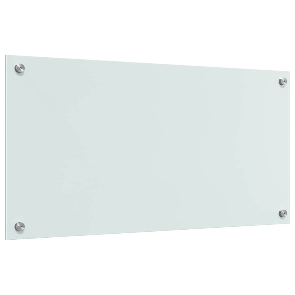 Küchenrückwand 2 pcs Weiß 80 x 40 cm Gehärtetes Glas