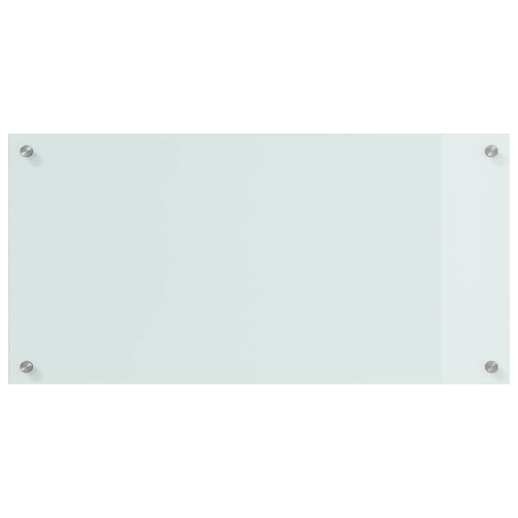 Küchenrückwand 2 pcs Weiß 80 x 40 cm Gehärtetes Glas