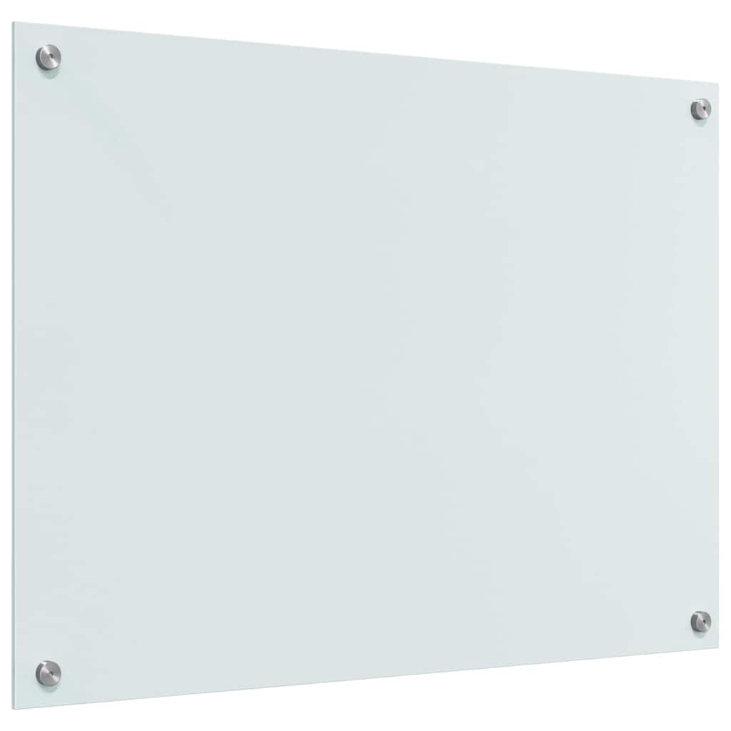 Küchenrückwand 2 pcs Weiß 80 x 60 cm Gehärtetes Glas