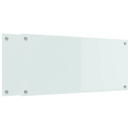 Küchenrückwand 2 pcs Weiß 90 x 40 cm Gehärtetes Glas