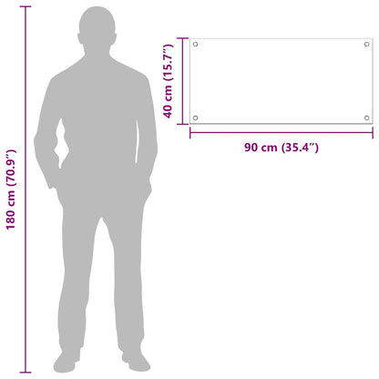 Küchenrückwand 2 pcs Weiß 90 x 40 cm Gehärtetes Glas