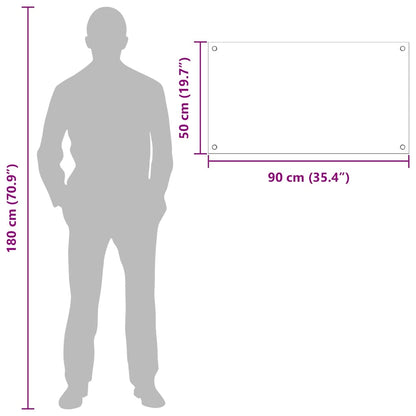 Küchenrückwand 2 pcs Weiß 90 x 50 cm Gehärtetes Glas