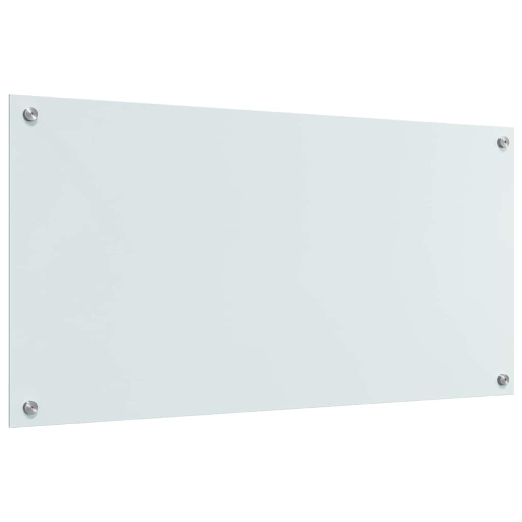 Küchenrückwand 2 pcs Weiß 100 x 50 cm Gehärtetes Glas