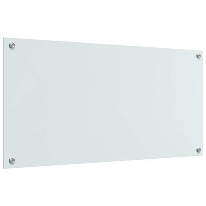 Küchenrückwand 2 pcs Weiß 100 x 50 cm Gehärtetes Glas
