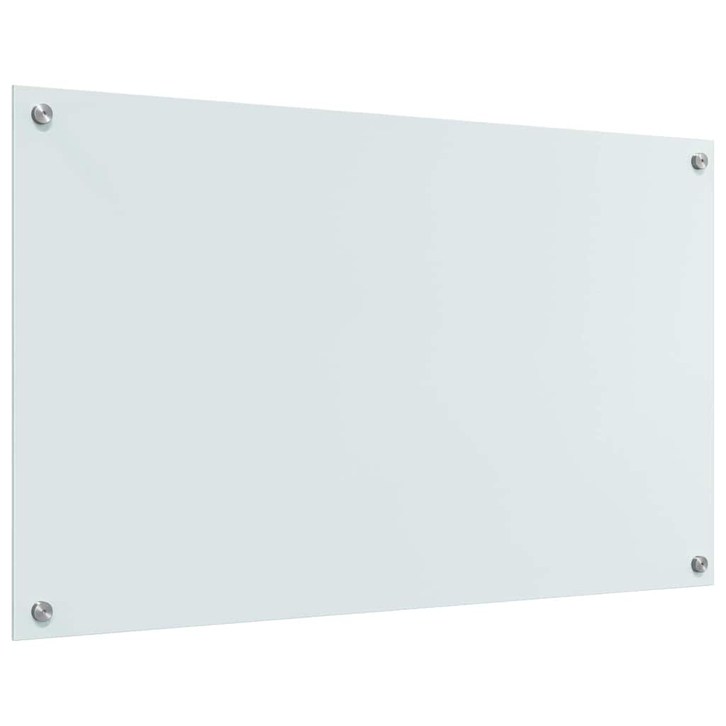Küchenrückwand 2 pcs Weiß 100 x 60 cm Gehärtetes Glas