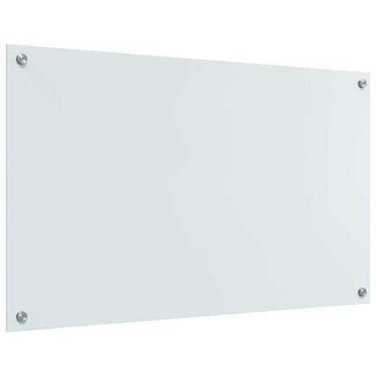 Küchenrückwand 2 pcs Weiß 100 x 60 cm Gehärtetes Glas