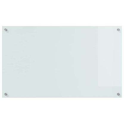 Küchenrückwand 2 pcs Weiß 100 x 60 cm Gehärtetes Glas