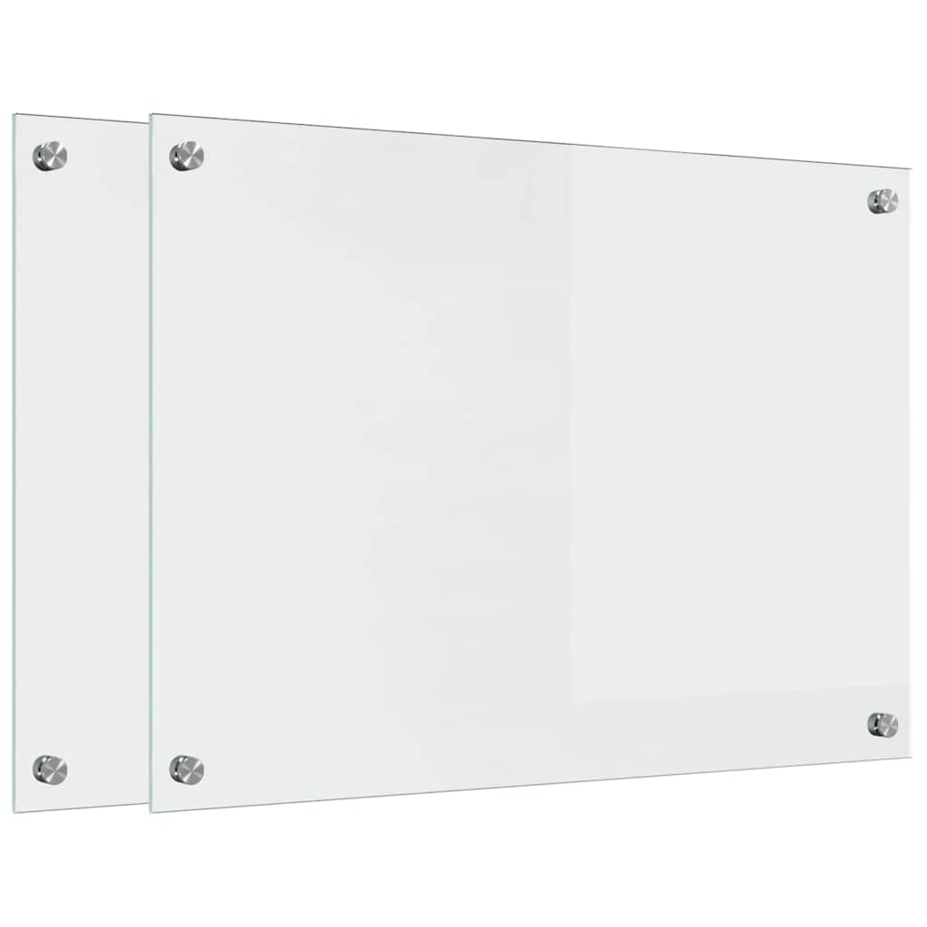 Küchenrückwand 2 pcs Transparent 70 x 50 cm Gehärtetes Glas