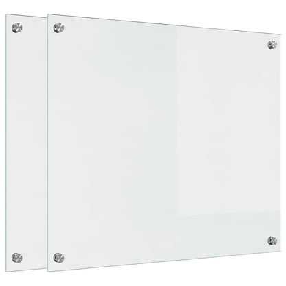 Küchenrückwand 2 pcs Transparent 70 x 60 cm Gehärtetes Glas
