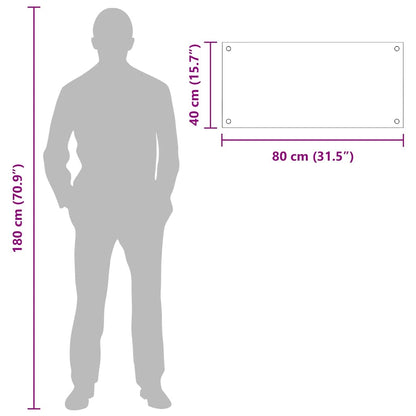 Küchenrückwand 2 pcs Transparent 80 x 40 cm Gehärtetes Glas