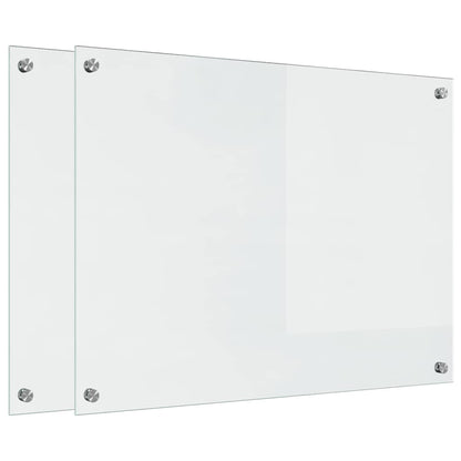 Küchenrückwand 2 pcs Transparent 80 x 60 cm Gehärtetes Glas