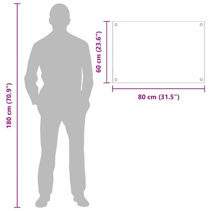 Küchenrückwand 2 pcs Transparent 80 x 60 cm Gehärtetes Glas