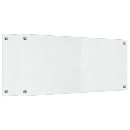 Küchenrückwand 2 pcs Transparent 90 x 40 cm Gehärtetes Glas