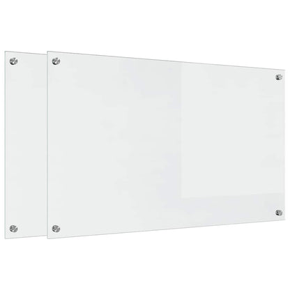 Küchenrückwand 2 pcs Transparent 100 x 60 cm Gehärtetes Glas