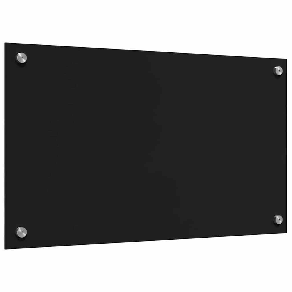 Küchenrückwand 2 pcs Schwarz 70 x 40 cm Gehärtetes Glas
