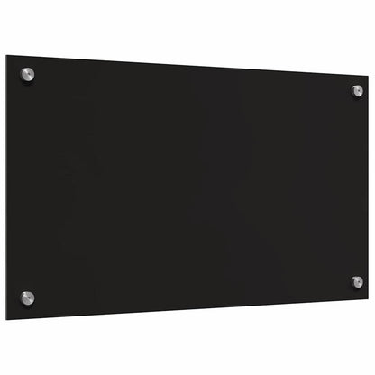 Küchenrückwand 2 pcs Schwarz 70 x 40 cm Gehärtetes Glas