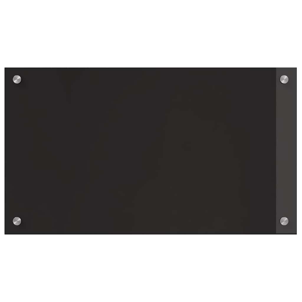 Küchenrückwand 2 pcs Schwarz 70 x 40 cm Gehärtetes Glas