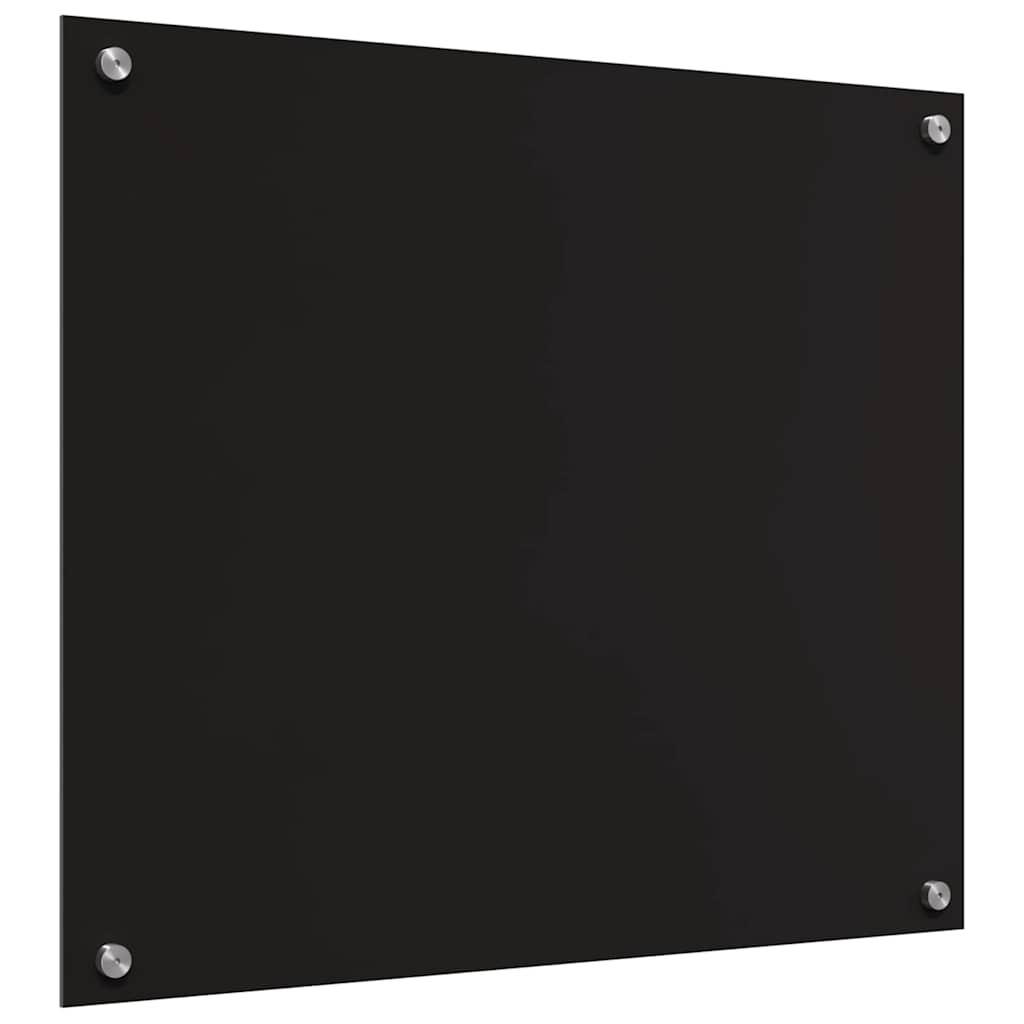 Küchenrückwand 2 pcs Schwarz 70 x 60 cm Gehärtetes Glas