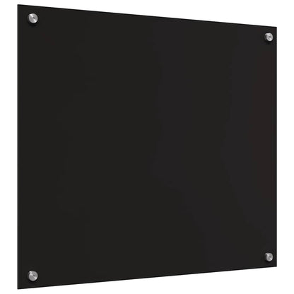 Küchenrückwand 2 pcs Schwarz 70 x 60 cm Gehärtetes Glas
