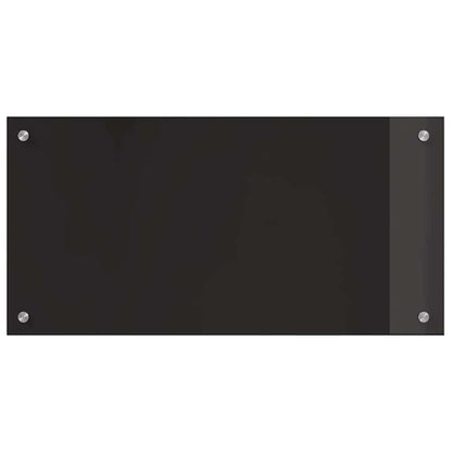 Küchenrückwand 2 pcs Schwarz 80 x 40 cm Gehärtetes Glas