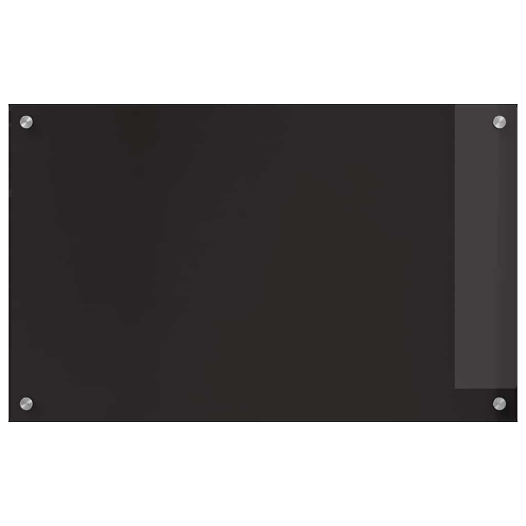 Küchenrückwand 2 pcs Schwarz 80 x 50 cm Gehärtetes Glas