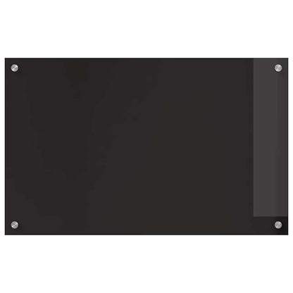 Küchenrückwand 2 pcs Schwarz 80 x 50 cm Gehärtetes Glas