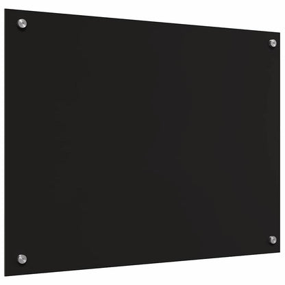 Küchenrückwand 2 pcs Schwarz 80 x 60 cm Gehärtetes Glas