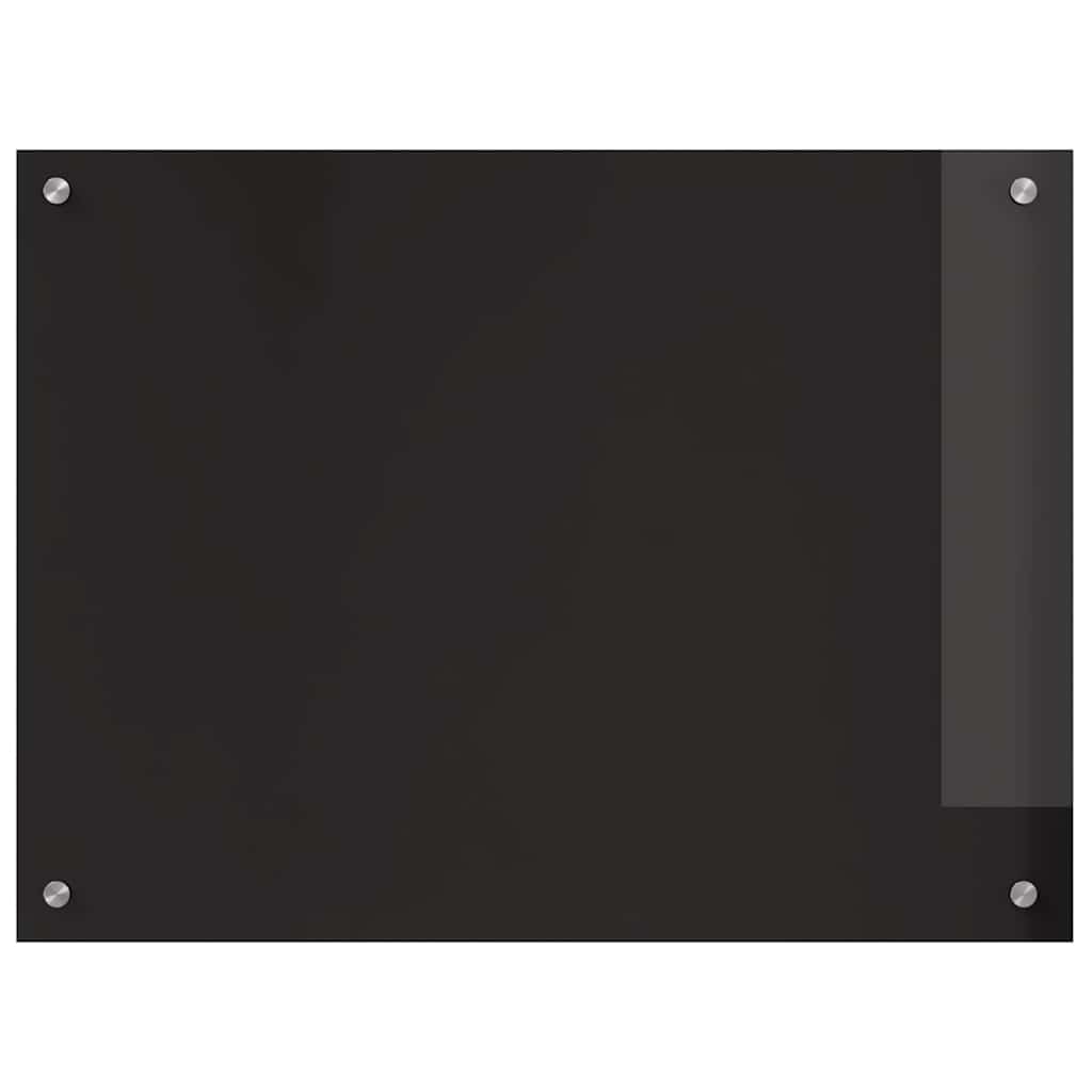 Küchenrückwand 2 pcs Schwarz 80 x 60 cm Gehärtetes Glas
