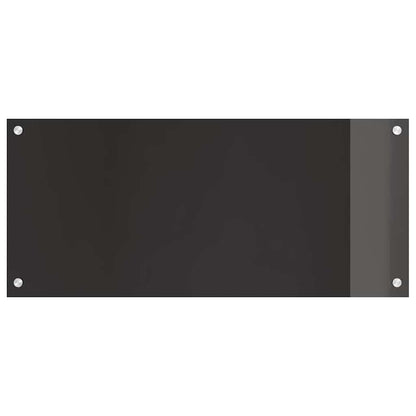 Küchenrückwand 2 pcs Schwarz 90 x 40 cm Gehärtetes Glas