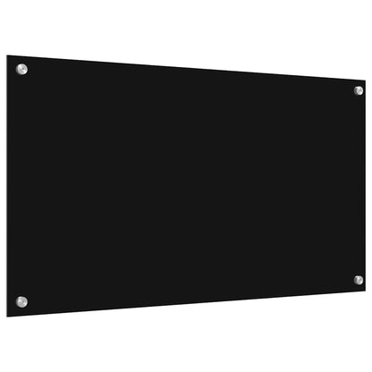 Küchenrückwand 2 pcs Schwarz 90 x 50 cm Gehärtetes Glas