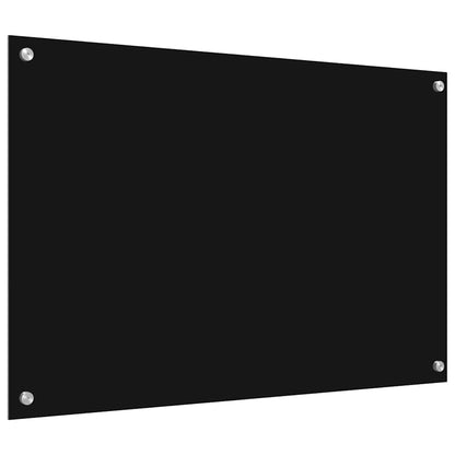 Küchenrückwand 2 pcs Schwarz 90 x 60 cm Gehärtetes Glas