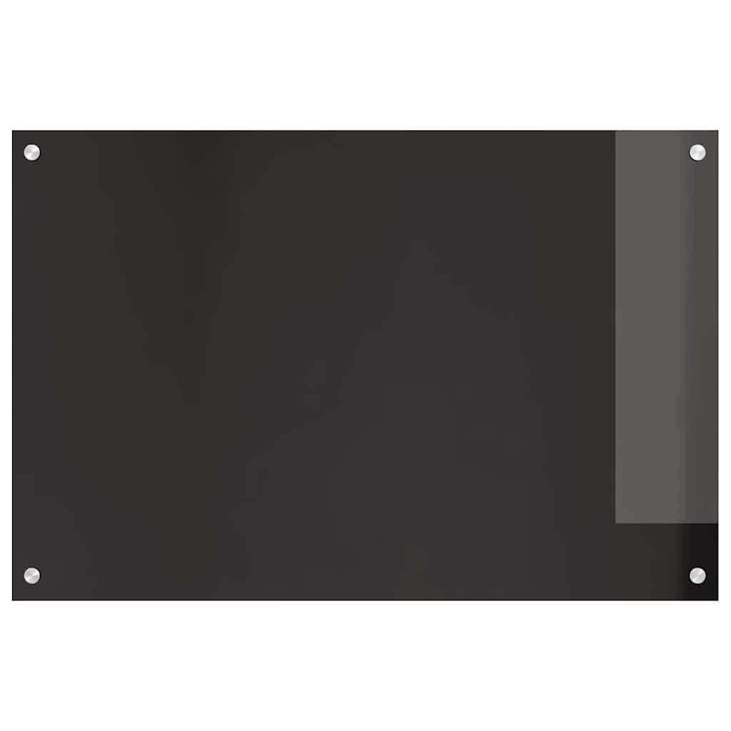 Küchenrückwand 2 pcs Schwarz 90 x 60 cm Gehärtetes Glas