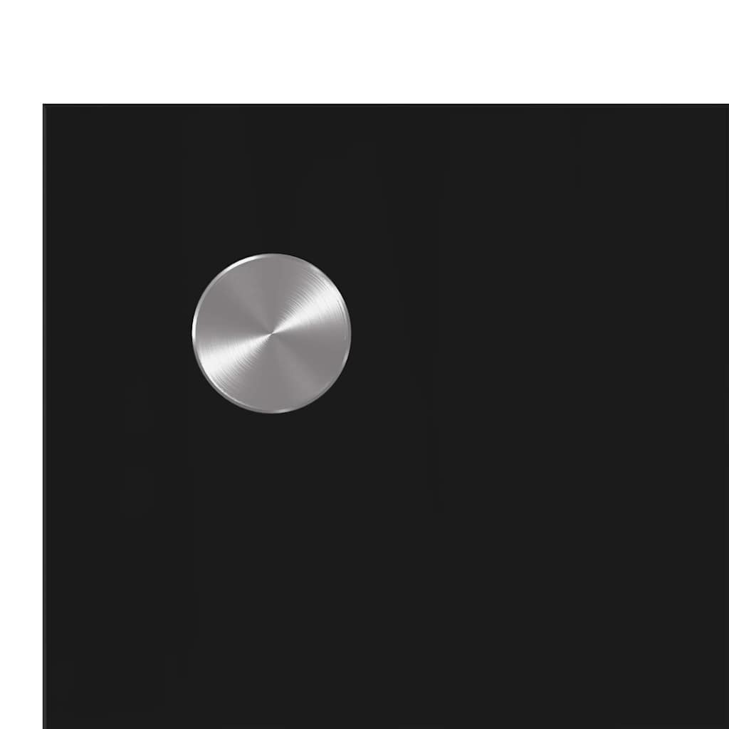 Küchenrückwand 2 pcs Schwarz 100 x 50 cm Gehärtetes Glas