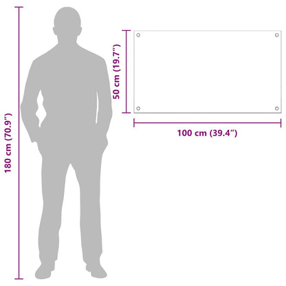 Küchenrückwand 2 pcs Schwarz 100 x 50 cm Gehärtetes Glas