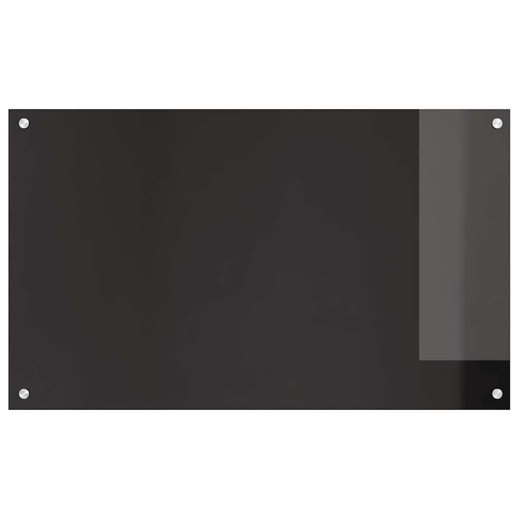 Küchenrückwand 2 pcs Schwarz 100 x 60 cm Gehärtetes Glas