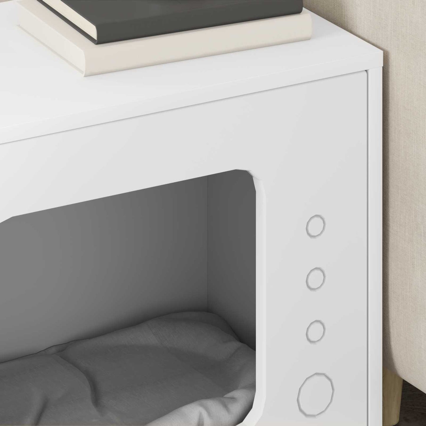 Katzenhaus Weiß 51 x 30 x 42 cm Holzwerkstoff