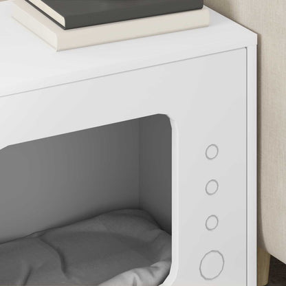 Katzenhaus Weiß 51 x 30 x 42 cm Holzwerkstoff