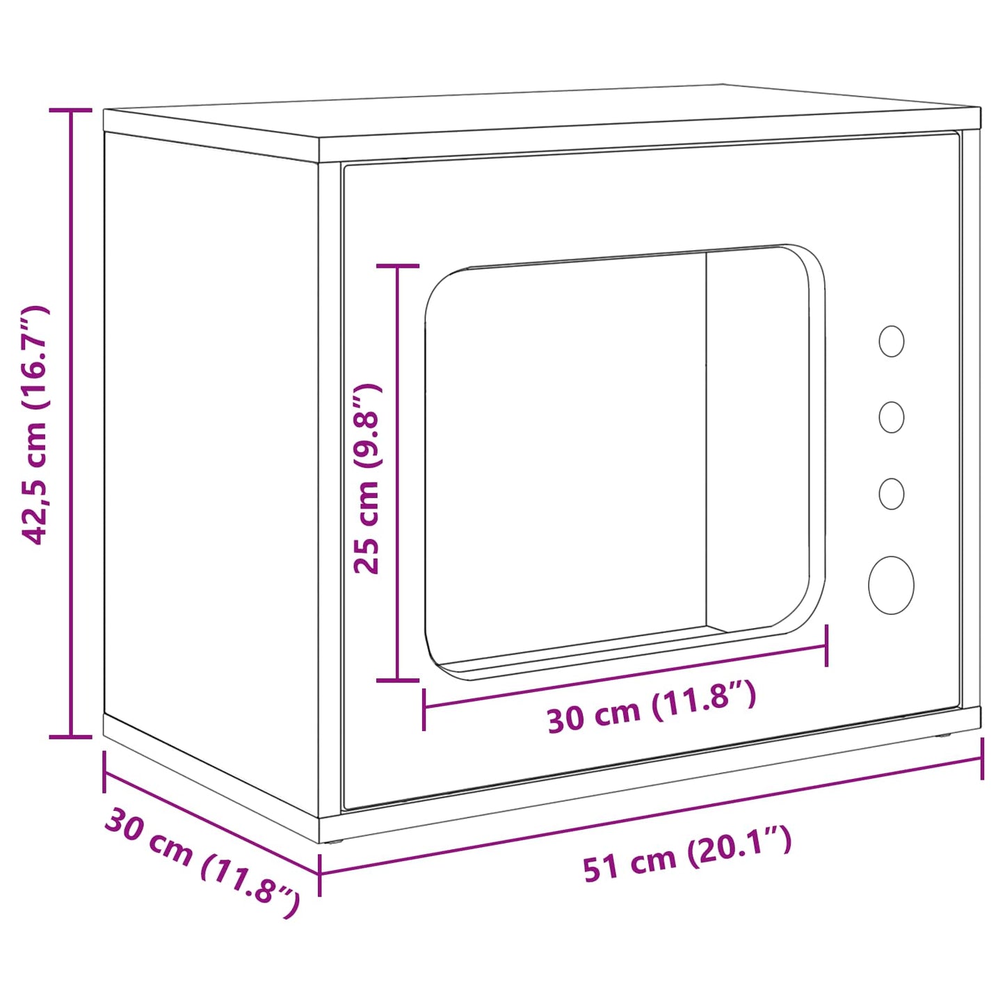 Katzenhaus Sonoma 51 x 30 x 42 cm Holzwerkstoff