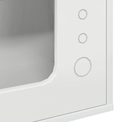 Katzenhaus Glänzend Weiß 51 x 30 x 42 cm Holzwerkstoff