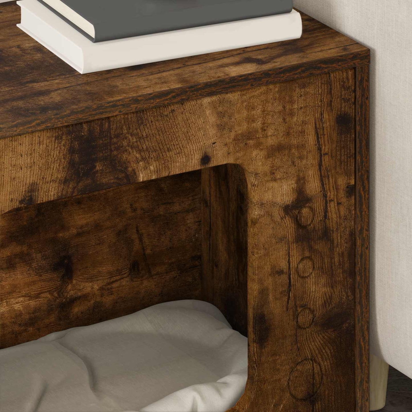 Katzenhaus Geräucherte Eiche 51 x 30 x 42 cm Holzwerkstoff